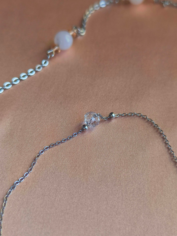 بادی چین (زنجیر بدن) سنگ رز کوارتز
